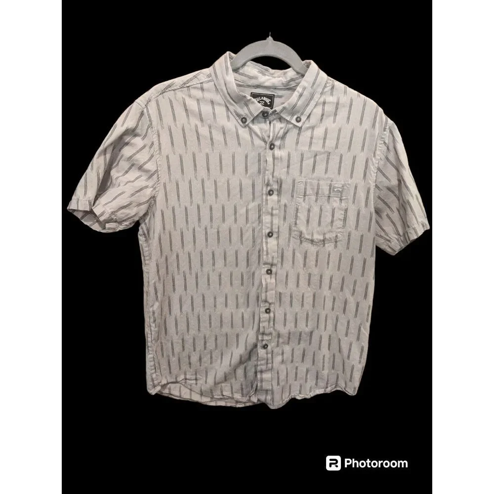 Billabong‎ Button Up Shirt Mens  Blue Plaid Pocket SMALL cotton